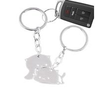 Tioheam Porte-clés Assortis pour Amis,Porte-clés Assortis Meilleurs Amis | Correspondant Puzzle Cat Couples Porte-clés | Porte-clés Unique, Romantique, créatif, léger, pour Couple de Chats