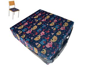 Tioheam Siège d'appoint pour Table,siège épais Lavable - Siège rehausseur Lavable pour avec 2 Sangles et Boucle sécurité pour Table à Manger, Coussin Augmentant Portable