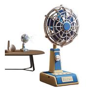 Tioheam Ventilateur De Bureau | Accessoire de Rafraîchissement Personnel avec USB,Ventilateur Personnel Vintage Portable Avec 3 Vitesses Flux D Air Puissant Pour Maison Exterieur Voyage Ecole Cuisine