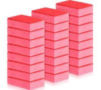 Tioncy Lot de 24 éponges de cuisine roses anti-rayures pour laver la vaisselle, multi-usage pour cuisine, salle de bain, nettoyage domestique