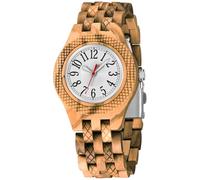 Tiong Montre analogique en bois pour femme, montre à quartz numérique arabe, simple, mode