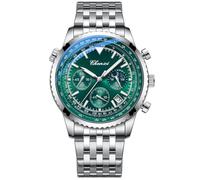 Tiong Montre analogique multifonction classique pour homme, horloge lumineuse, phase lunaire et ciel étoilé, Moon Phase-11