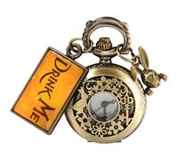 Tiong Montre de poche à quartz pour femme avec chiffres arabes/romains avec collier et pendentif, 44-Little Alice, Classique