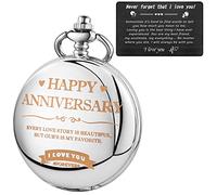 Tiong Montre de poche gravée pour mari, petit ami, cadeau de Saint-Valentin