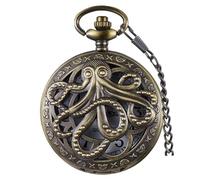 Tiong Montre de Poche Vintage à Quartz avec Pendentif en Forme de Pieuvre - Cadeau pour Enfants - Cadeau de Noël ou d'Anniversaire, Style 8, Unisex, Nan
