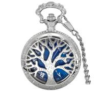 Tiong Montre de poche vintage avec chaîne, montre de poche à quartz classique pour homme