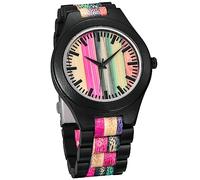 Tiong Montre en Bois Géométrique Inverse à Quartz Créative pour Hommes - Fait à la Main