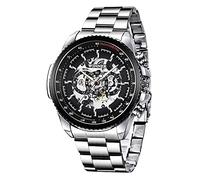 Tiong Montres Hommes Mécanique Automatique Montres Bracelet Imperméable Montre Mode Décontracté Remontoir Automatique Inoxydable Etanche Montres Squelette Montres pour Hommes