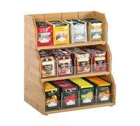 TIOPGHAD 3 Niveaux Organiseur de Sachets de Thé en Bambou, Empilable