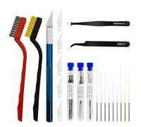 TIOPY 42Pcs Kit de nettoyage de buse pour imprimante 3D, 0.15/0.20/0.25/0.30/0.35/0.4/0.5/0.6/0.8 mm Aiguilles,buse Extrudeuse pour imprimante 3D Extrémité chaude Brosse de nettoyage, pour bambu lab