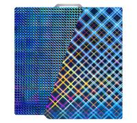 TIOPY Rainbow Plaid +Phantom H1H Bambu Lab Build Plate 257x257mm, impression 3D double face H1H acier à ressort pour Bambu Lab X1 X1C X1E P1P P1S A1,No Magnetic Base