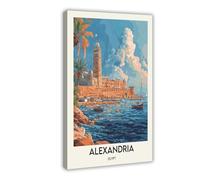 TIOQFJD Poster pour Alexandrie, Égypte, décoration murale, impression sur toile, peintures pour salon, chambre à coucher (30 x 45 cm)