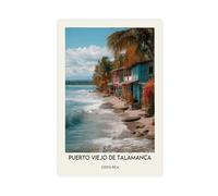 TIOQFJD Poster Puerto Viejo sur toile pour décoration de chambre à coucher, bureau, chambre, cadeau 40 x 60 cm