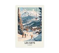 TIOQFJD Poster sur toile Les Gets pour décoration de chambre à coucher, bureau, chambre, cadeau 30 x 45 cm