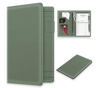 Tiorecime Livre de serveur avec poche zippée pour serveuse, joli portefeuille de serveur, livret de restaurant, organisateur de serveuse, porte-chèques d'invités, poche pour argent compatible avec