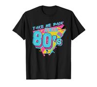 tiorhooe T-shirt rétro des années 80 pour homme « Back to the 80's Shirts I Love 80s », Noir (noir 1)., L