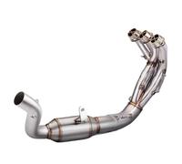 TIOWCGH Silencieux Moto Compatible avec MT09 pour V3 2021 2022 2023 Tuyau D'échappement De Moto 51MM Tuyau D'échappement De Moto À Enfiler Modifier Le Tuyau De Liaison Avant(Type A)