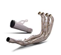 TIOWCGH Silencieux Moto Compatible avec S1000RR 2019 2020 2021 2022 2023 2024 Moto Échappement Modifier Tuyau De Liaison Avant Silencieux Tube Slip-on(Type A)