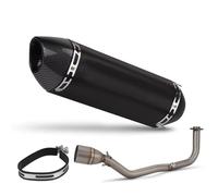 TIOWCGH Silencieux Moto Compatible avec Xmax 125 2021 2022 2023 2024 Moto Slip on Échappement Modifier Silencieux pour Connecter Le Tuyau D'échappement Avant(Type C)