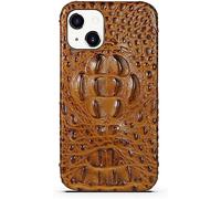 TIOYW Étui pour iPhone 14/14 Pro/14 Pro Max/14 Plus, coque rigide en cuir véritable de qualité supérieure avec protection d'appareil photo housse antichoc (couleur : marron, taille : 14 Pro Max 6,7