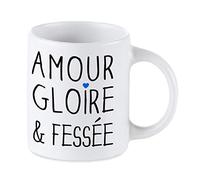 Tip Top Tshirt Mug céramique Amour Gloire et fessée 350ml