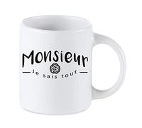 Tip Top Tshirt Mug céramique Monsieur Je Sais Tout 350ml