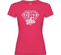 Tip Top Tshirt T-Shirt Femme Super Tata - Rose Impression Blanche L