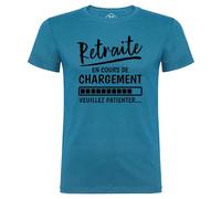 Tip Top Tshirt T-Shirt Homme Retraite en Cours de Chargement - Bleu Impression Noire XL