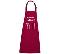 Tip Top Tshirt Tablier - c'est qui le chef - Bordeau