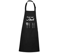 Tip Top Tshirt Tablier - c'est qui le chef - Noir