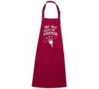 Tip Top Tshirt Tablier - Qui veut goûter ma saucisse - Bordeau