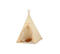 Tipi avec pompons pour enfant beige
