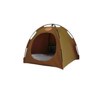 Tipi Chat & Niche Chien Int/Ext - Tente pour Chien Semi-fermée Pliable avec Coussin Lavable, Niche Chat Extérieur (40x36x40 cm)