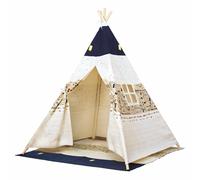 Tipi De Tente, Beige-Bleu