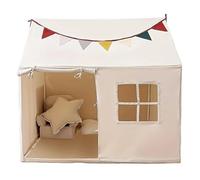 Tipi Enfant Tente de Jeu avec Drapeaux colorés, Un Grand Parc fenêtres, Tente Facile à Nettoyer