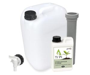 Ti'Pi - Kit stockage urine - Bidon réservoir 25 litres - Confort d’utilisation et anti-odeur - Facile à installer - Récupération de l'urine comme engrais