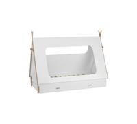 Tipi Lit Maison 90x200 Cm Pin Blanc Tiroir
