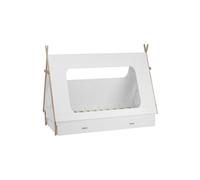 Tipi Lit Maison 90x200 Cm Pin Blanc Tiroir