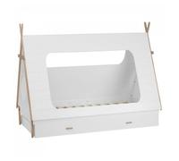 Tipi Lit Maison 90x200 Cm Pin Blanc Tiroir