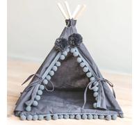 Tipi lit pour cochon d'inde chinchilla lit petit animal 2xs gris