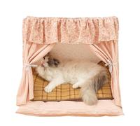 Tipi pour animal de compagnie, lit intérieur, cabane confortable avec tapis isotherme amovible pour chambre à coucher, chiots, chatons, lapins, maison, appartement, aire de jeux, salon