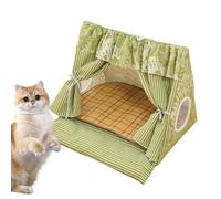 Tipi Pour Chien Lit Grotte pour Chat | Maison Confortable avec Tapis Rafraîchissant Amovible pour Lapins Petits Animaux Chiots Aire de Salon Appartement Chambre à