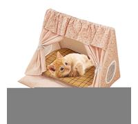 Tipi pour Chien,Panier d'Intérieur - Maison Confortable avec Tapis Rafraîchissant Amovible pour Lapins Petits Animaux Chiots Aire de Jeu Salon Appartement Chambre à Coucher Maison