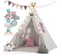 Tipi pour enfant rose 160x120x120cm