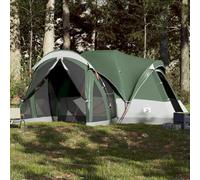 Tipi Tente familiale pour 8 personnes, verte, en polyester 185T imperméable avec revêtement PU, grande tente de camping pour aventures en plein air, facile à monter et à transporter