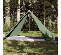 Tipi Tente familiale pour 8 personnes, verte, imperméable, coupe-vent avec prise E et ouverture d'aération pour le camping et les aventures en plein air