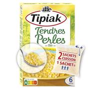 TIPIAK - Blé Tendres Perles - Prêt en 6 Minutes · Perles de Blé Uniques et Fondantes · Sachet Cuisson Zéro Vaisselle - les 2 sachets de 175g - 350g - Le Lot De 4