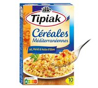 TIPIAK - Céréales méditerranéennes - Ail, Persil & Huile d'Olive · Prêt en 10 min · Recette Unique, Gourmande et Authentique - les 2 sachets de 200 g - 400g - Le Lot De 4
