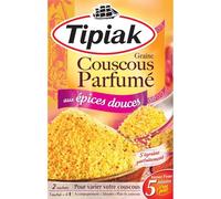 TIPIAK - Couscous Aromatique aux Épices Douces, Saveur Authentique et Texture Légère (2 x 250g) - Le lot de 4