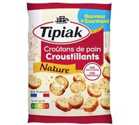 TIPIAK - Croûtons Croquants Naturels pour Salades et Soupes, Texture Légère et Dorée (Sachet 75g) - Lot de 4 - vendu par Lot